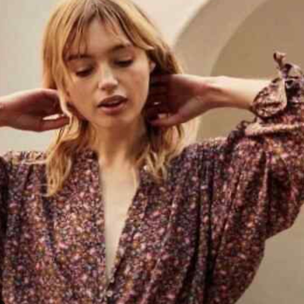 Dôen O’Keefe Top in Blue Laurel Canyon Floral